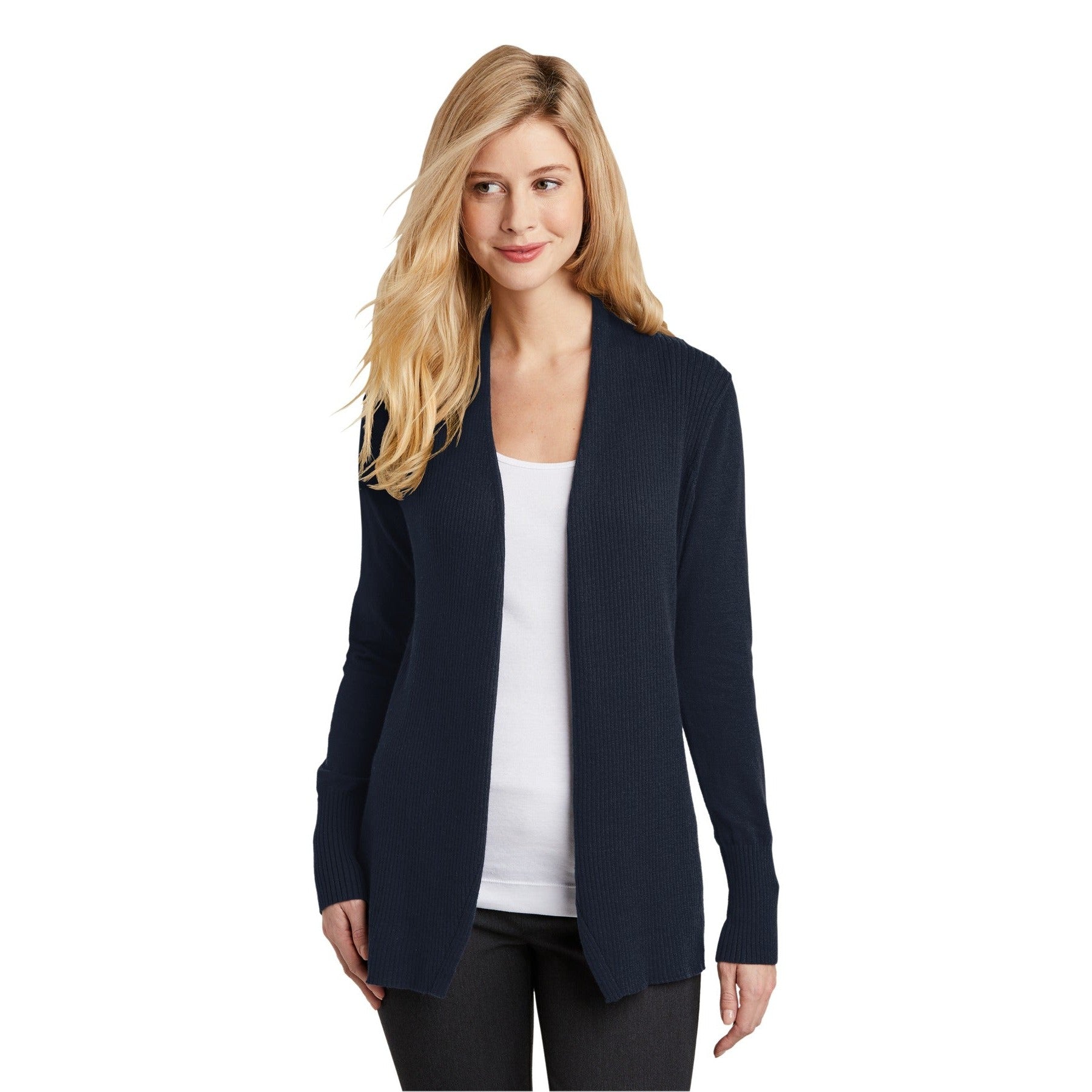 Port Authority-Port Authority® Women's Open Front Cardigan Sweater. LSW289-MedTech-4